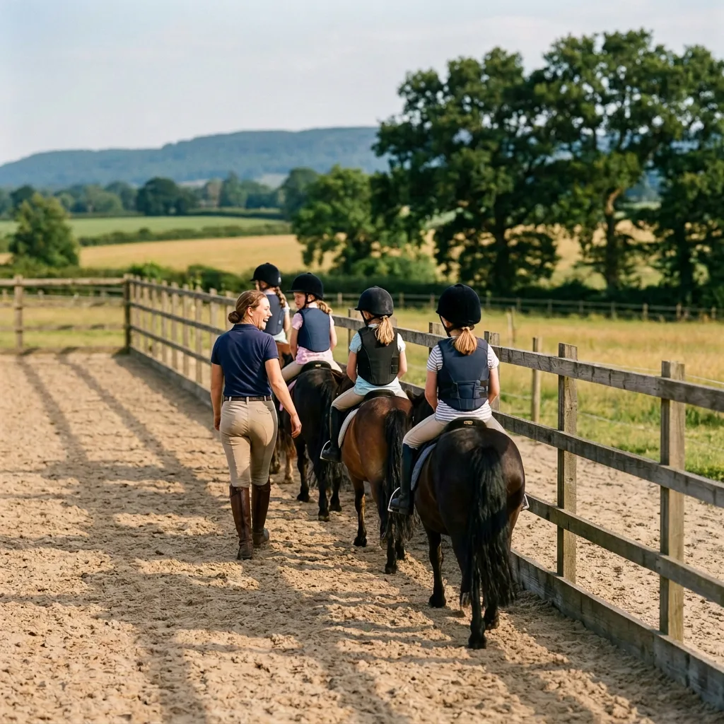 Cours de poney à Maclas, Loire